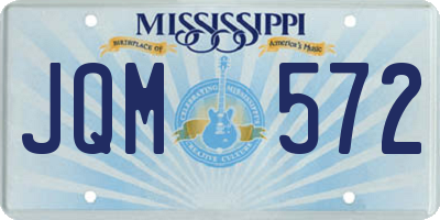 MS license plate JQM572