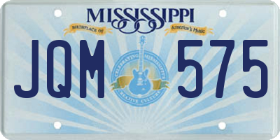 MS license plate JQM575