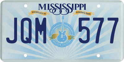MS license plate JQM577