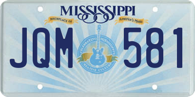 MS license plate JQM581