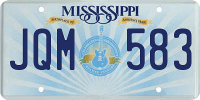 MS license plate JQM583