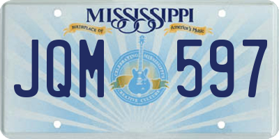 MS license plate JQM597