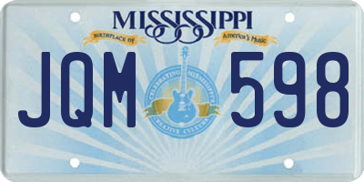 MS license plate JQM598
