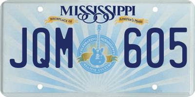 MS license plate JQM605