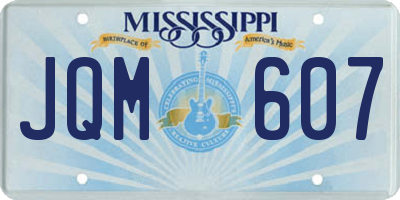 MS license plate JQM607