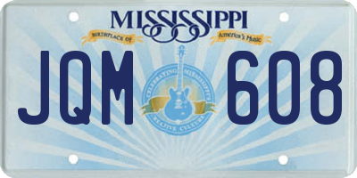 MS license plate JQM608
