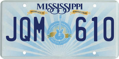 MS license plate JQM610