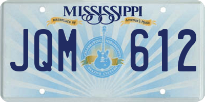 MS license plate JQM612