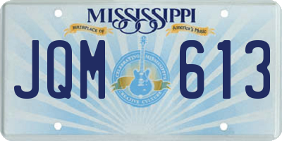 MS license plate JQM613