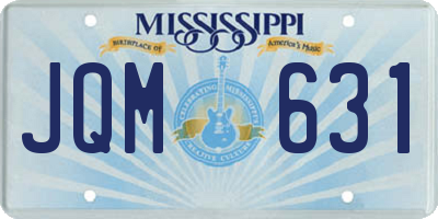 MS license plate JQM631