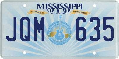 MS license plate JQM635