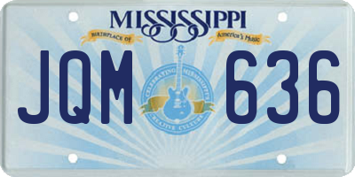 MS license plate JQM636