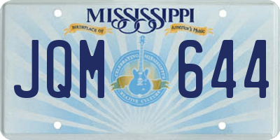 MS license plate JQM644