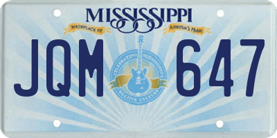MS license plate JQM647
