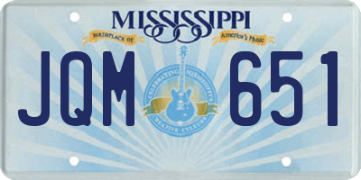 MS license plate JQM651