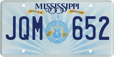 MS license plate JQM652