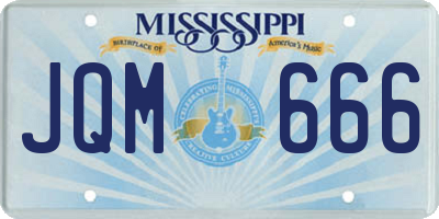 MS license plate JQM666