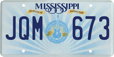 MS license plate JQM673