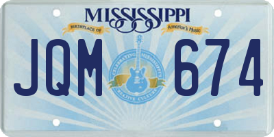 MS license plate JQM674