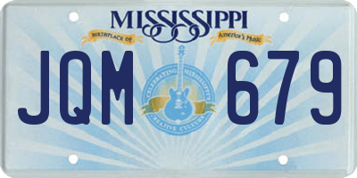MS license plate JQM679