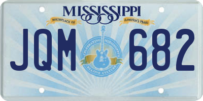 MS license plate JQM682