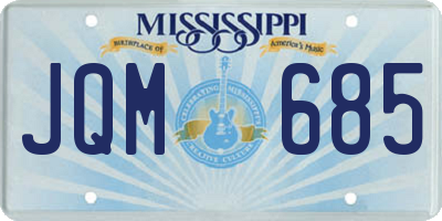 MS license plate JQM685