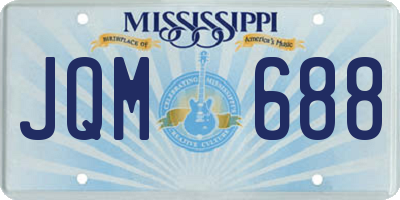 MS license plate JQM688