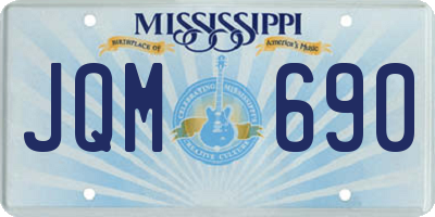 MS license plate JQM690