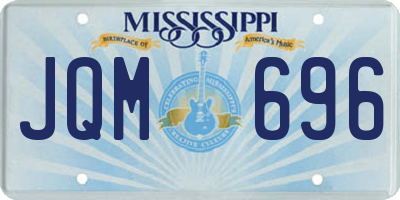 MS license plate JQM696