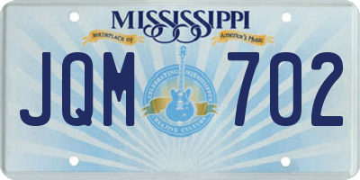 MS license plate JQM702