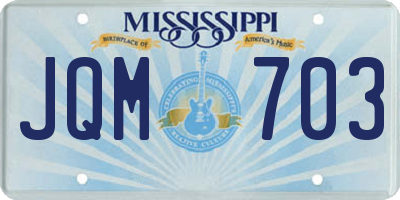 MS license plate JQM703