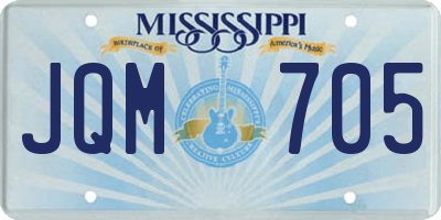MS license plate JQM705