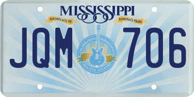 MS license plate JQM706