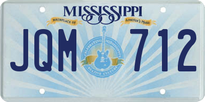 MS license plate JQM712