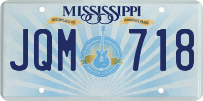 MS license plate JQM718