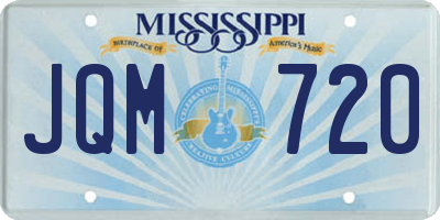 MS license plate JQM720