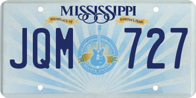 MS license plate JQM727