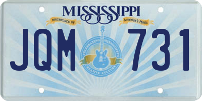 MS license plate JQM731
