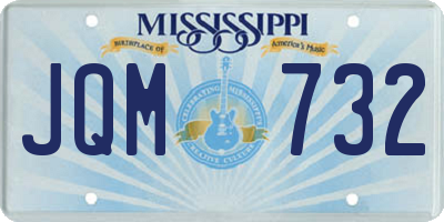 MS license plate JQM732