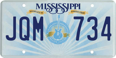 MS license plate JQM734