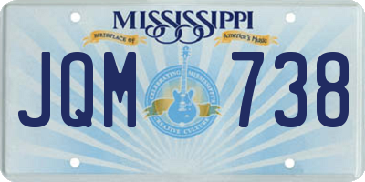 MS license plate JQM738