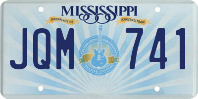 MS license plate JQM741