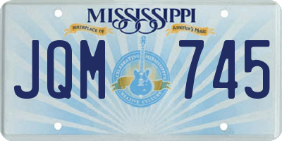 MS license plate JQM745