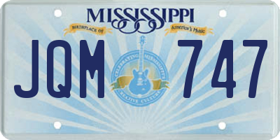 MS license plate JQM747