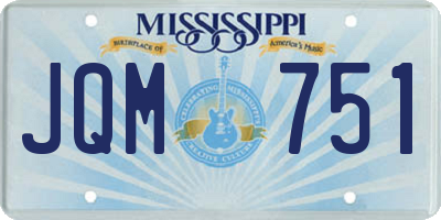 MS license plate JQM751