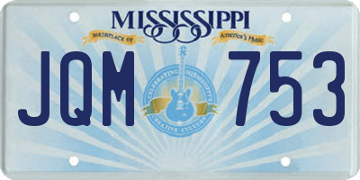 MS license plate JQM753