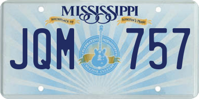 MS license plate JQM757