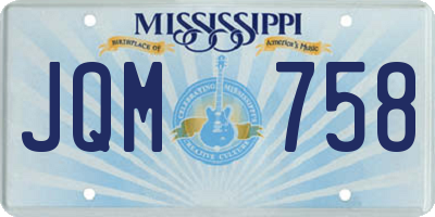 MS license plate JQM758