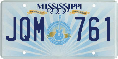 MS license plate JQM761