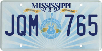 MS license plate JQM765